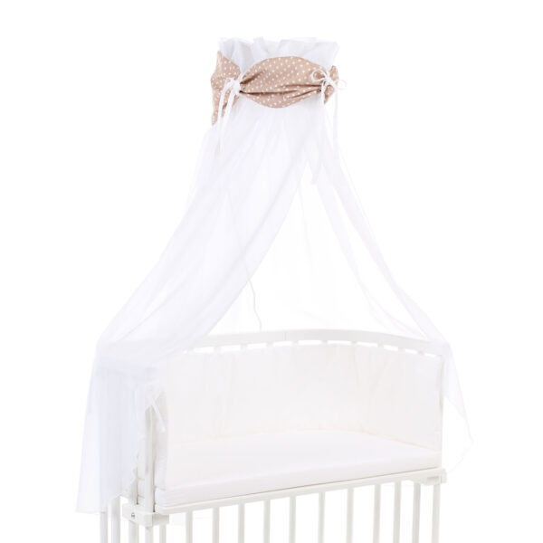 babybay organic canopy brown with white stars