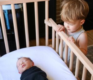 Pic of baby happily sleeping | babybay bedside sleepers